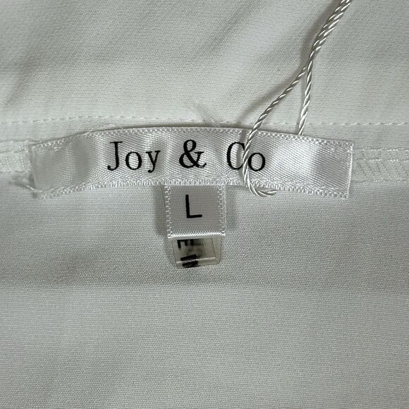 Joy & Co Embroidered Mini Skirt Women’s Size Large Floral Pattern White - Picture 2 of 15